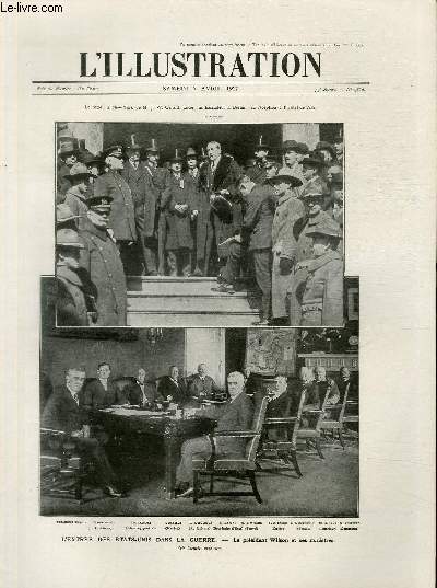 L'ILLUSTRATION JOURNAL UNIVERSEL N 3866 - l'entre des Etats-Unis dans la guerre, la prsident Wilson et ses ministres.