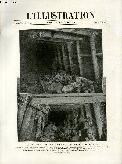 L'ILLUSTRATION JOURNAL UNIVERSEL N 3887 - Un des tunnels du mort-homme: la galerie du 