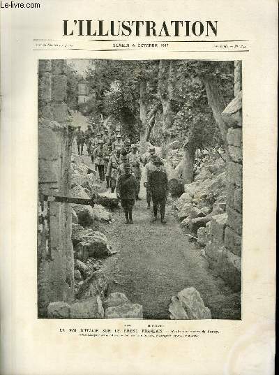 L'ILLUSTRATION JOURNAL UNIVERSEL N 3892 - Le roi d'Italie sur le front franais, visite des ruines de Courcy.