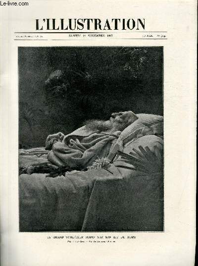 L'ILLUSTRATION JOURNAL UNIVERSEL N 3899 - Le grand sculpteur Rodin sur son lit de mort.