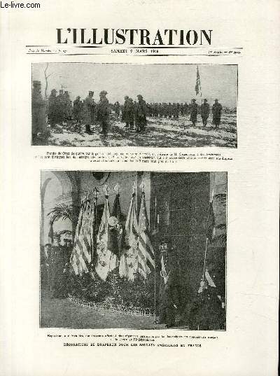 L'ILLUSTRATION JOURNAL UNIVERSEL N 3914 - Dcoration et drapeaux pour les soldats amricains en France.