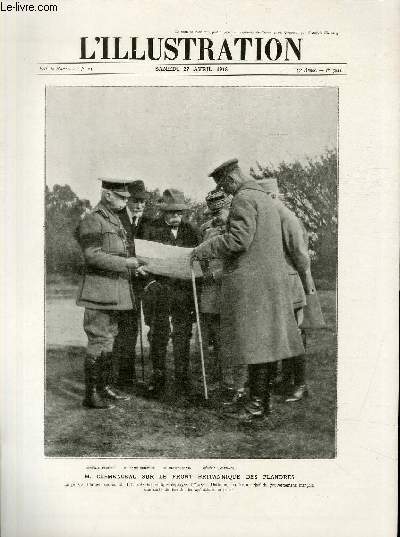 L'ILLUSTRATION JOURNAL UNIVERSEL N 3921 - M.Clmenceau sur le front britannique des Flandres.