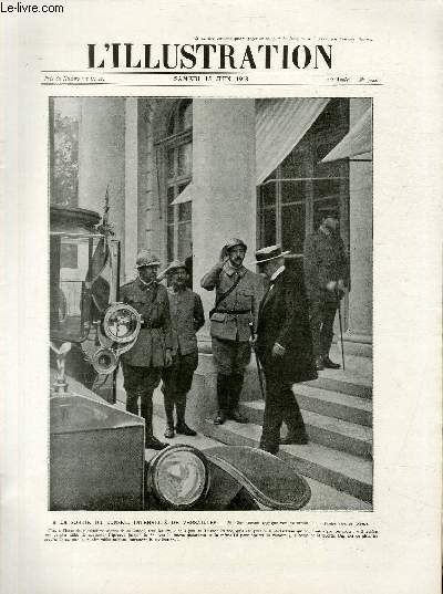 L'ILLUSTRATION JOURNAL UNIVERSEL N 3928 - A la sortie du Conseil Interalli de Versailles - M.Clmenceau regagne son automobile.