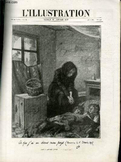 L'ILLUSTRATION JOURNAL UNIVERSEL N 3958 - Ce que j'ai vu dans mon pays (Anzin le 1er janvier 1919), dessin de Lucien Jonas.