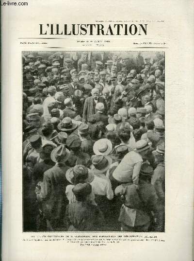 L'ILLUSTRATION JOURNAL UNIVERSEL N 3988 - Les visites dominicales de M.Clemenceau aux populations des dpartements dvasts.