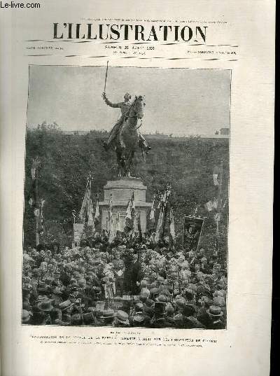 L'ILLUSTRATION JOURNAL UNIVERSEL N 4043 - Inauguration de la statue de la Fayette offerte  Metz par les chevaliers de Colomb.
