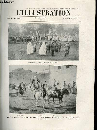 L'ILLUSTRATION JOURNAL UNIVERSEL N 4052 - La pacification franaise au Maroc, entre solennelle du Rsident gnral  Ouezzan, le 7 octobre.