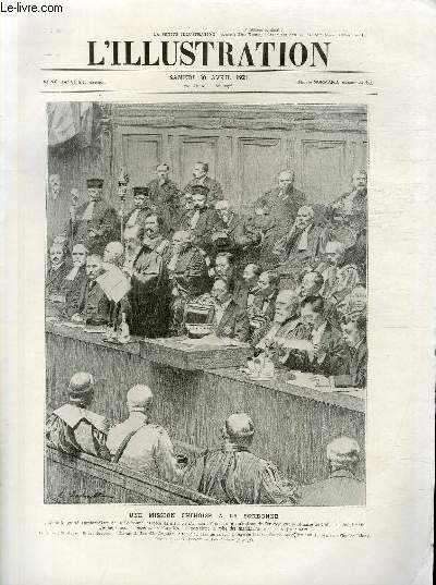 L'ILLUSTRATION JOURNAL UNIVERSEL N 4078 - Une mission chinoise  la Sorbone, par L.Sabattier.