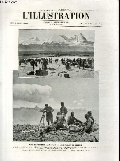 L'ILLUSTRATION JOURNAL UNIVERSEL N 4096 - Une expdition aux plus haute cimes du monde.