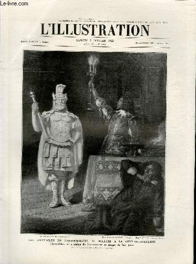 L'ILLUSTRATION JOURNAL UNIVERSEL N 4114 - Les spectacles du tricentenaire de Molire  la Comdie-Franaise, dessin de Lucien Jonas.