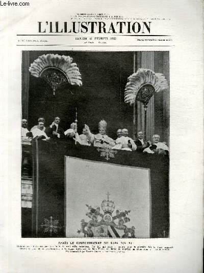 L'ILLUSTRATION JOURNAL UNIVERSEL N 4120 - Aprs le couronnement du pape Pie XI.