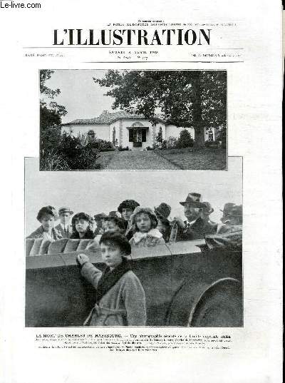 L'ILLUSTRATION JOURNAL UNIVERSEL N 4127 - La mort de Charles de Habsbourg, une photographie rcente de la famille impriale exile.