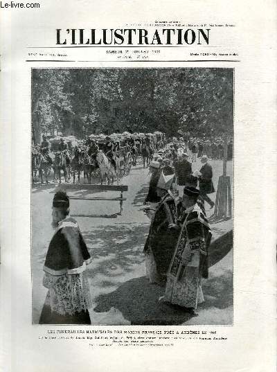 L'ILLUSTRATION JOURNAL UNIVERSEL N 4142 - Les funrailles nationales des marins franais tus  Athnes en 1916.