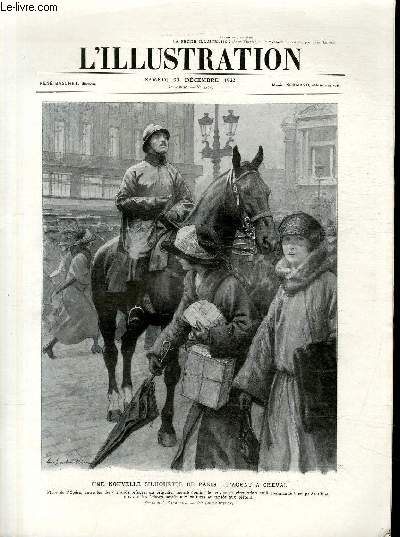 L'ILLUSTRATION JOURNAL UNIVERSEL N 4165 - Une nouvelle silhouette de Paris: l'agent  cheval.