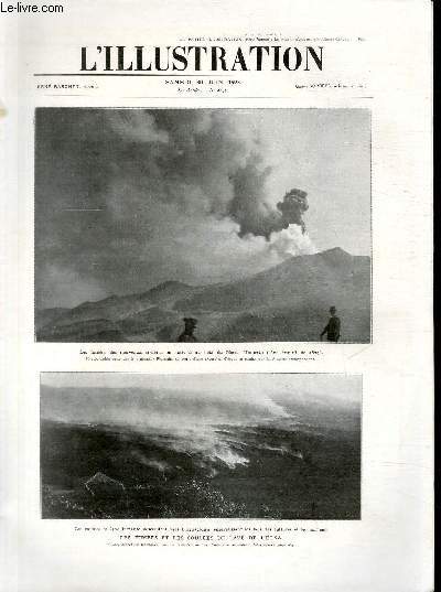 L'ILLUSTRATION JOURNAL UNIVERSEL N 4191 - Les fumes et les coules de lave de l'Etna.