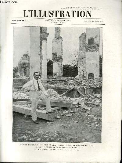 L'ILLUSTRATION JOURNAL UNIVERSEL N 4208 - Aprs le tremblement de terre du Japon: M.Paul Claudel, ambassadeur de France, devant les ruines de notre ambassade,  Tokio.