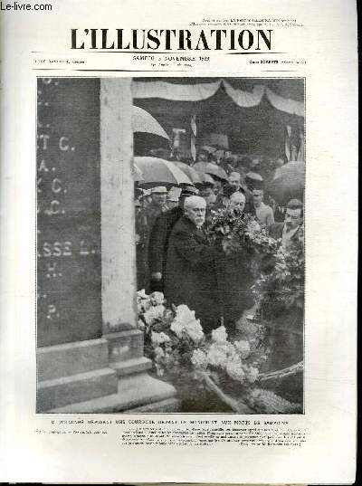 L'ILLUSTRATION JOURNAL UNIVERSEL N 4209 - M.Poincar dposant uen couronne devant le monument aux morts de Sampigny.