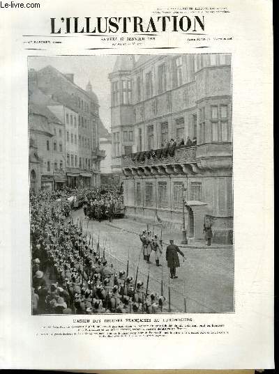 L'ILLUSTRATION JOURNAL UNIVERSEL N 4220 - L'Adieu des troupes franaises au Luxembourg.
