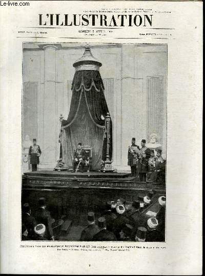 L'ILLUSTRATION JOURNAL UNIVERSEL N 4231 - Inauguration du parlement gyptien par le roi Fouad.