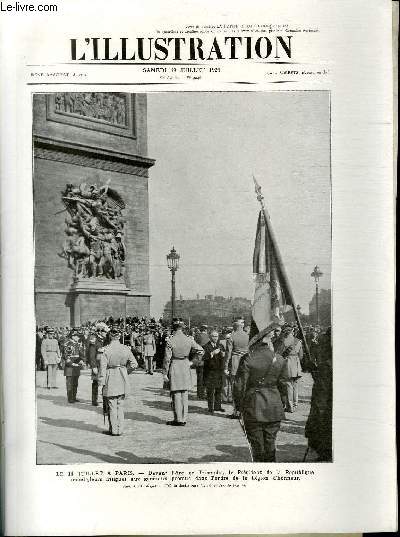 L'ILLUSTRATION JOURNAL UNIVERSEL N 4246 - Le 14 juillet  Paris, Devant l'Arc de Triomphe, le Prsident de la Rpublique remet leuts insignes aux gnraux promus dans l'ordre de la Lgion d'honneur.