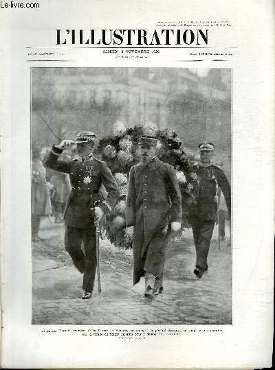 L'ILLUSTRATION JOURNAL UNIVERSEL N 4262 - Le gnral Sikorski, ministre de la Guerre de Pologne, accompagn du gnral Gouraud, se rend, le 2 novembre sur la tombe du Soldat inconnu pour y dposer une couronne.
