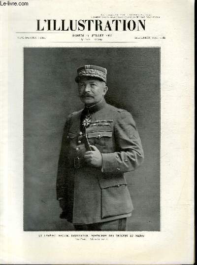 L'ILLUSTRATION JOURNAL UNIVERSEL N 4297 - le Gnral Naulin, Commandant des troupes au Maroc.
