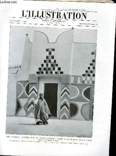 L'ILLUSTRATION JOURNAL UNIVERSEL N 4311 - Art dcoratif indigne dans le centre africain, l'entre du harem de Barmou, sultan de Tessaoua (qui se tient devant le seuil).
