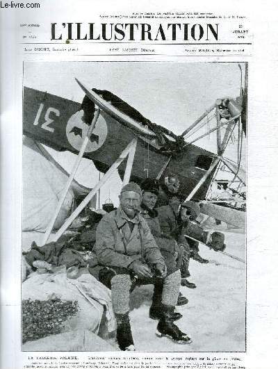 L'ILLUSTRATION JOURNAL UNIVERSEL N 4456 - La tragdie polaire, l'aviateur sudois Lundborg camp avec le groupe Viglieri sur la glace en drive.