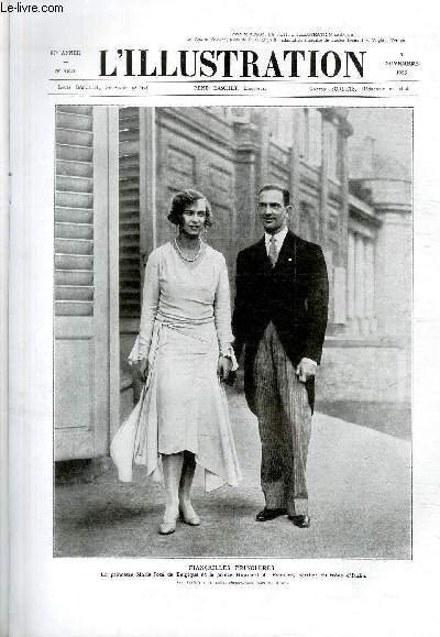 L'ILLUSTRATION JOURNAL UNIVERSEL N 4522 - Fiancailles princires - la princesse Marie-Jos de Belgique et le prince Humbert de Pimont, hritier du trne d'Italie.