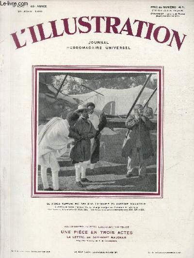 L'ILLUSTRATION JOURNAL UNIVERSEL N 4547 - Le Negus Taffari, roi des rois d'Ethiopie, en costume d'aviateur - Manifestation de gratitude fministe  Stamboul.