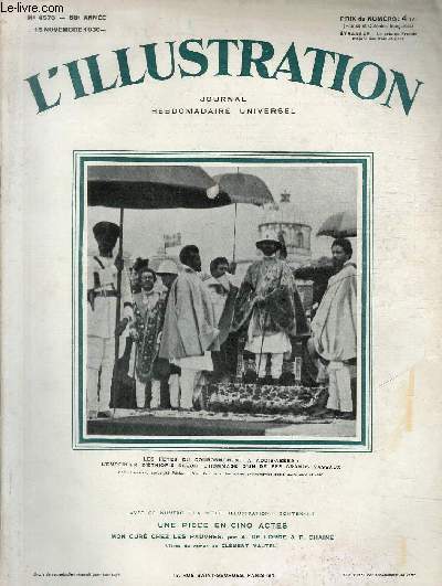 L'ILLUSTRATION JOURNAL UNIVERSEL N 4576 - Les ftes du couronnement  Addis-Abba, l'empereur d'Ethiopie reoit l'hommage d'un des ses grand vassaux.