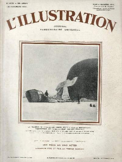 L'ILLUSTRATION JOURNAL UNIVERSEL N 4578 - La tragdie de l'expdition Andre rvle par la photographie trente-trois ans aprs la mort des explorateurs.