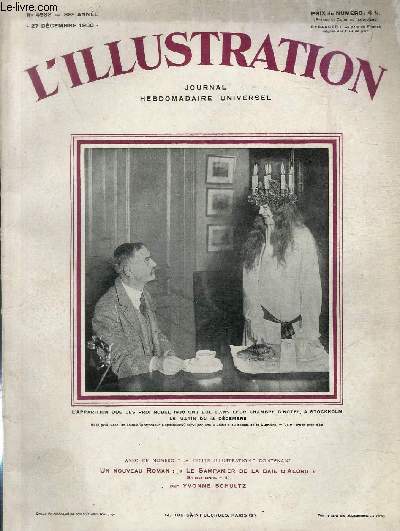 L'ILLUSTRATION JOURNAL UNIVERSEL N 4582 - L'apparition que les prix nobel 1930 ont eue dans leur chambre d'hotel,  Stockholm, le matin du 13 decembre - l'pilogue de la tentative de soulvement dans les pyrnes espagnoles.