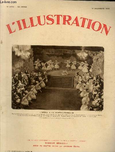 L'ILLUSTRATION JOURNAL UNIVERSEL N 4684 - L'Opra  la Comdie-Franaise - une crmonie des temps anciens prside, en 1932, par un doyen de 104 ans.