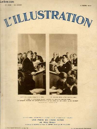 L'ILLUSTRATION JOURNAL UNIVERSEL N 4696 - Le conflit d'Extrme-Orient devant la socit des Nations: le dernier expos des reprsentants de la Chine et du Japo, le 24 fvrier - l'incendie du palais du Reichstag dans la nuit du 27 au 28 fvrier.