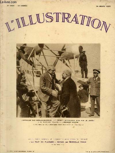 L'ILLUSTRATION JOURNAL UNIVERSEL N 4699 - L'entrevue Mac-Donald-Mussolini: le premier britannique reu par le 