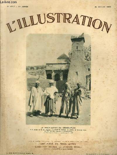 L'ILLUSTRATION JOURNAL UNIVERSEL N 4717 - La pacification du Grand-Atlas - les grand raids intercontinentaux.
