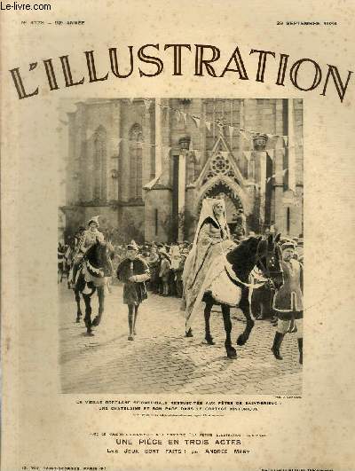 L'ILLUSTRATION JOURNAL UNIVERSEL N 4778 - La vieille Bretagne seigneuriale ressuscite aux ftes de Saint-Brieuc: une chatelaine et son page dans le cortge historique -