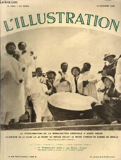 L'ILLUSTRATION JOURNAL UNIVERSEL N 4833 - La proclamation de la mobilisation gnrale  Addis Abeba - les heures croissantes de Genve.