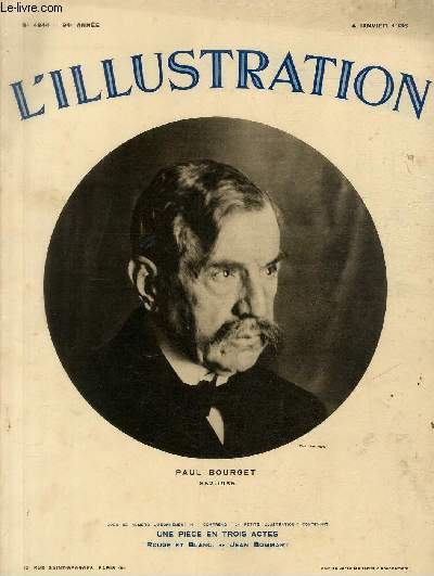 L'ILLUSTRATION JOURNAL UNIVERSEL N 4844 - Paul Bourget 1852-1935 - les simples mais mouvantes obsques de Paul Bourget.