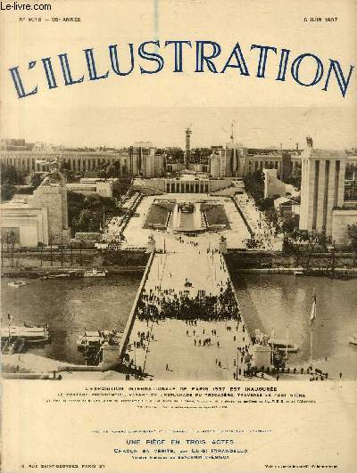 L'ILLUSTRATION JOURNAL UNIVERSEL N 4918 - L'Exposition internationale de Paris 1937 est inaugure, le cortge prsidentiel, venant de l'Esplanade du Trocadro, traverse le pont d'Ina - l'ouverture de l'exposition des arts et techniques 1937.
