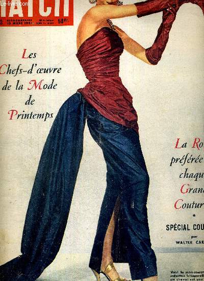 PARIS MATCH N 103 - la robe prfre de chaque grand couturier, spcial couleurs par W. Carone - les chefs-d'oeuvre de la mode de Printemps - le gnral Juin - la musique muette qui gurit - Verdun - le grand cirque des vedettes...