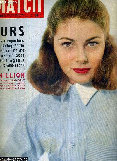 PARIS MATCH N 244 - Pier Angeli tourne  Paris, avec Fernandel 