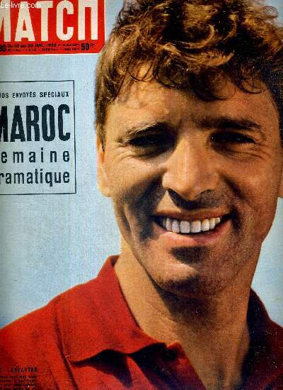 PARIS MATCH N 330 - Burt Lancaster,  Paris pour tourner 