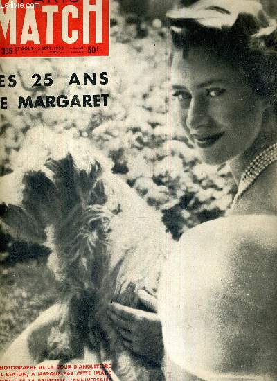 PARIS MATCH N 335 - les 25 ans de Margaret - la lgion retrouve ses quartiers d'Afrique - l'affaire Dominici reste sans rponse - Afrique du Nord : 20 aout sanglant - Dominguin redevient matador d'un jour...