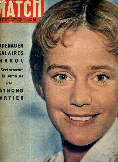 PARIS MATCH N 339 - Maria Schell - les intrigues de Monaco - la France des grves a pour capitale Nantes - le saint des saints russe photographi pour la premire fois - les 3 vnements de la semaine par Cartier : Adenauer, salaires, Maroc...
