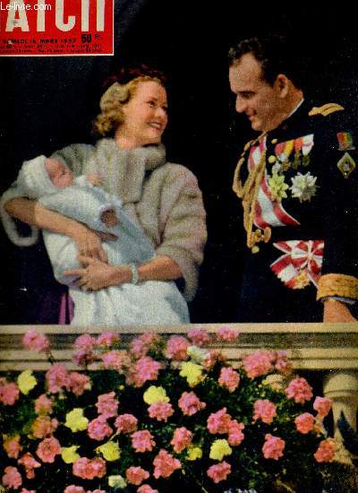 PARIS MATCH N 414 - 16 mars 1957 - Baptme a Monaco - R. 875 : victoire sur la douleur - l'Amrique prise au pige de Suez - Maroc : SOS capitaine disparu - les gants de l'histoire : Winston Churchill, Henri VIII - Cte de l'or morte vive le Ghana ...