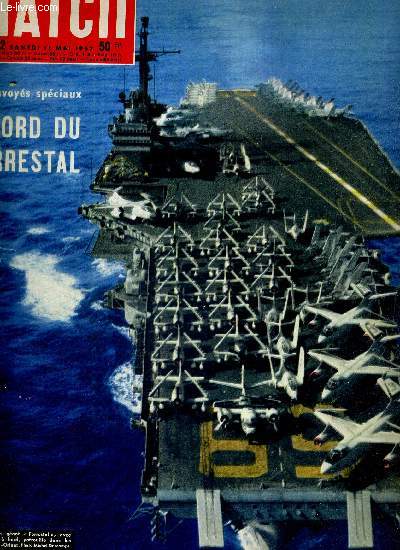 PARIS MATCH N 422 - 11 mai 1957 - nos envoys spciaux : a bord du Forrestal - Townsend s'attaque au dsert d'Australie - toutes les voiles dehors : le Mayflower II - la 