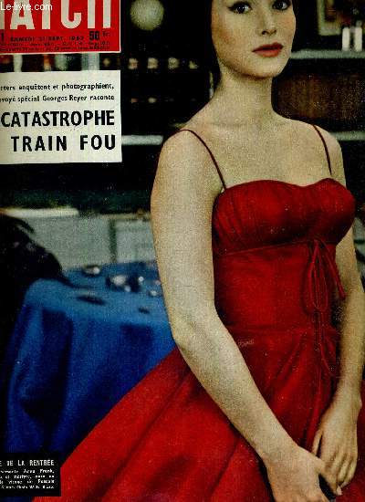 PARIS MATCH N 441 - 21 septembre 1957 - notre envoy spcial raconte : la catastrophe du train fou - Pascale Adrey, vedette de la rentre - A Cuba : Desperados contre Batista - Algrie : opration verrou - l'opration du prince ...