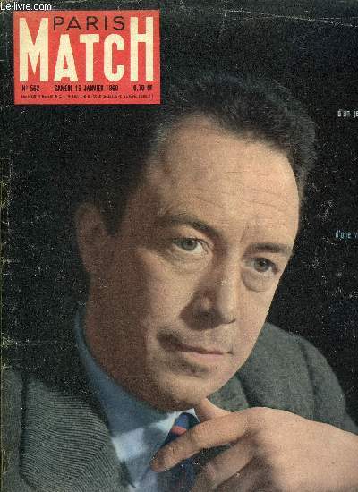 PARIS MATCH N 562 - Secret d'Atlantic : l'aluminium, Albert Camus le grand mort du kilomtre 90, De Gaulle : entracte en Provence pour mditer, Notre Dame revoit un diadme, L'expdition Gazelle, Les deux vies de Fausto Coppi, Edith Piaf, le roman